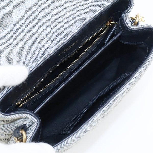 usdsl71362011003 Saint Laurent Lulu Toy Bag Denim Gray