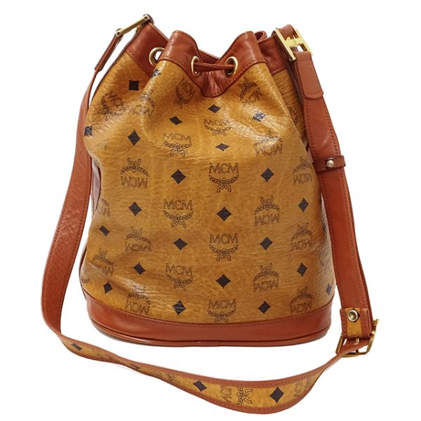 v0075177000 2 MCM Logo Gram Shoulder Bag Brown