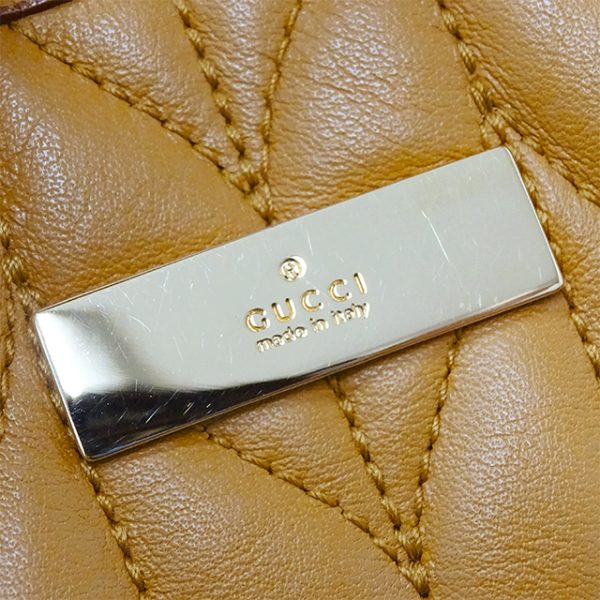 v0077872500 6 Gucci Leather Handbag Camel Simple