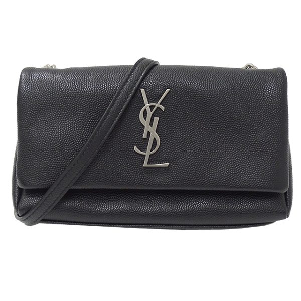 v0081123000 1 Saint Laurent Sunset Small Leather Shoulder Bag Black