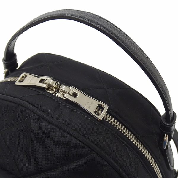 v0081346400 10 Prada Backpack Hardware Nylon Black Quilted Silver