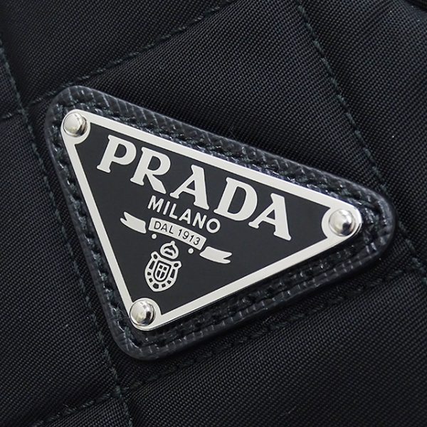 v0081346400 9 Prada Backpack Hardware Nylon Black Quilted Silver