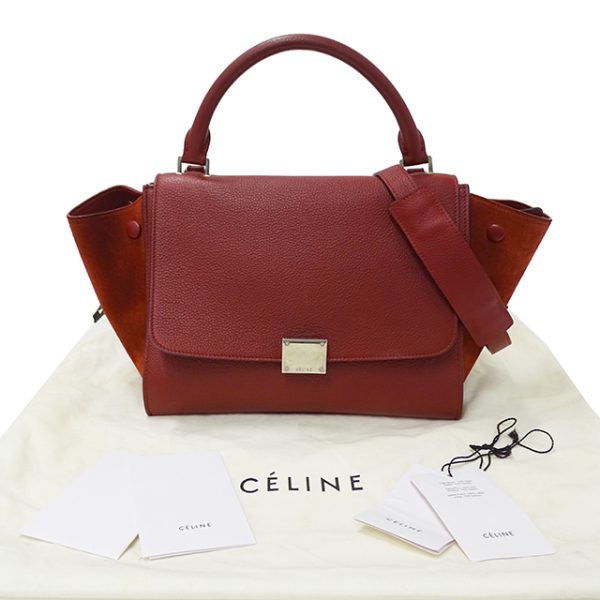 v0082145500 5 Celine Macadam Leather Handbag Brown