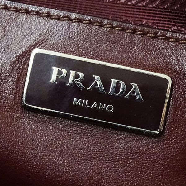 v0082147200 8 Prada Handbag Shoulder 2WAY Leather Bordeaux