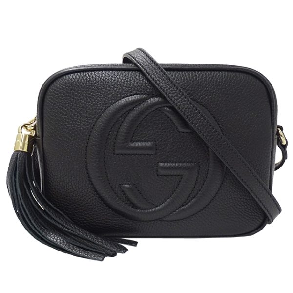 v0082424900 1 Gucci Soho Shoulder Bag Leather Small Black