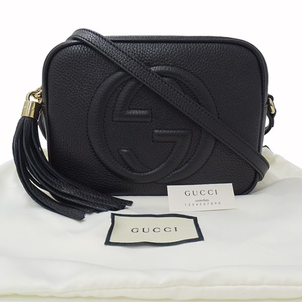 v0082424900 5 Gucci Soho Shoulder Bag Leather Small Black