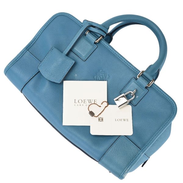 v360330 02 17 Loewe Amazona 28 Mini Boston Handbag Cobalt Blue