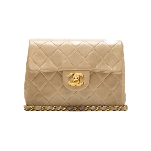 vrx8lobbrej3y 1 Chanel Mini Matelasse Chain Shoulder Bag Beige