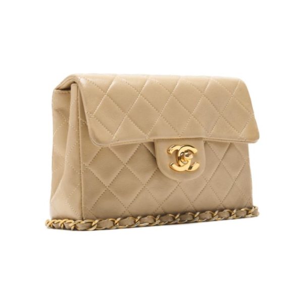 vrx8lobbrej3y 3 Chanel Mini Matelasse Chain Shoulder Bag Beige