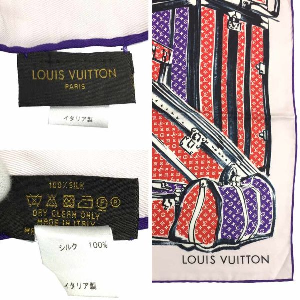 vuitton4403 3 Louis Vuitton Carre Trunk Scarf Monogram Pink Red Purple