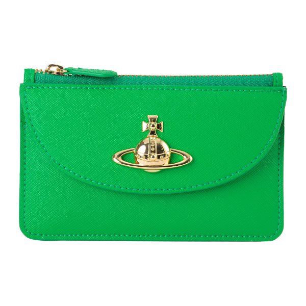 w5112001s000bm401 1 Vivienne Westwood Card Case Saffiano Green