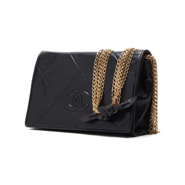 wg4dn7m9gakm2 2 Chanel Matelasse Full Flap Chain Shoulder Bag Black