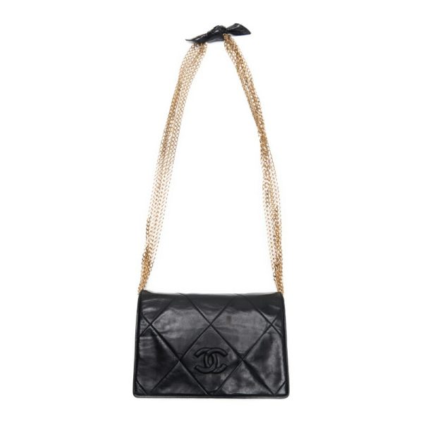 wg4dn7m9gakm2 7 Chanel Matelasse Full Flap Chain Shoulder Bag Black