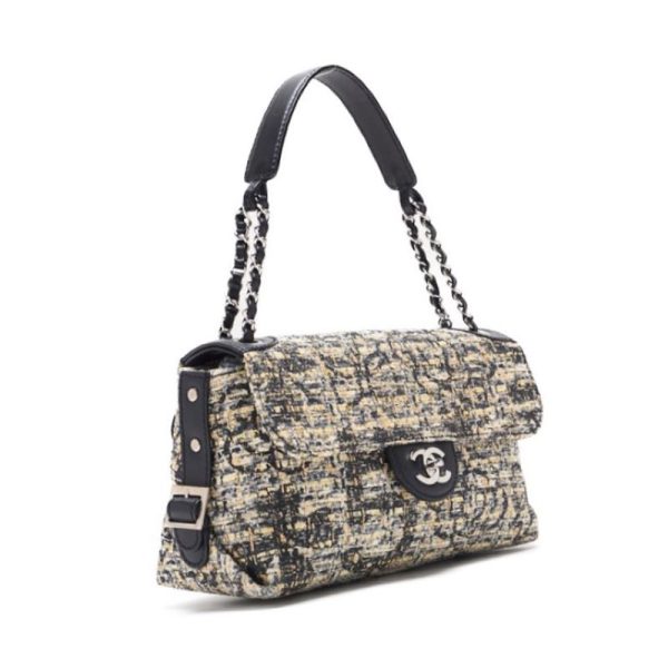 xp7mx7yknwmzb 3 Chanel Camellia Turnlock Chain Shoulder Tweed Shoulder Bag Multicolor