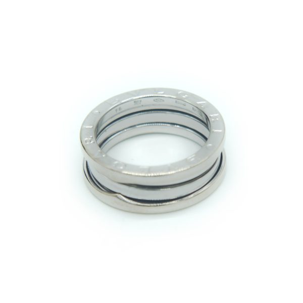 y03780 Bulgari 3 Band White Gold Ring