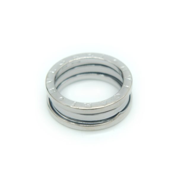 y03780 1 Bulgari 3 Band White Gold Ring