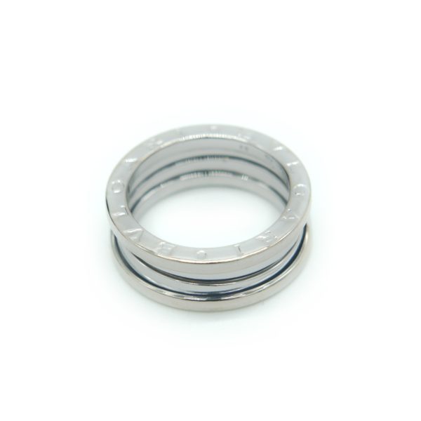 y03780 2 Bulgari 3 Band White Gold Ring