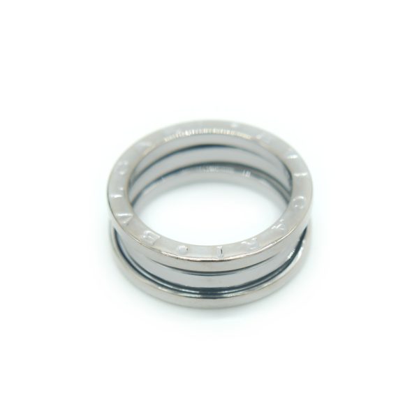 y03780 3 Bulgari 3 Band White Gold Ring