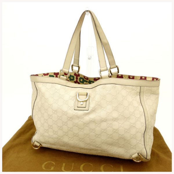 y1032 Gucci Guccisima Tote Bag One Shoulder White