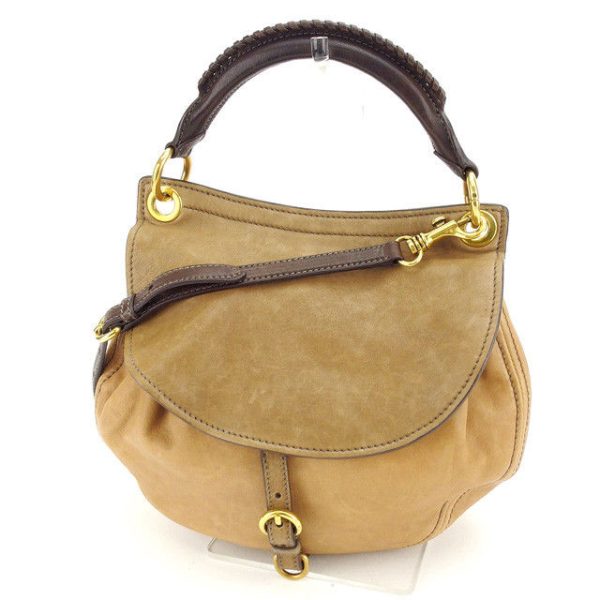 y4390 Miu Miu Handbag Leather Beige