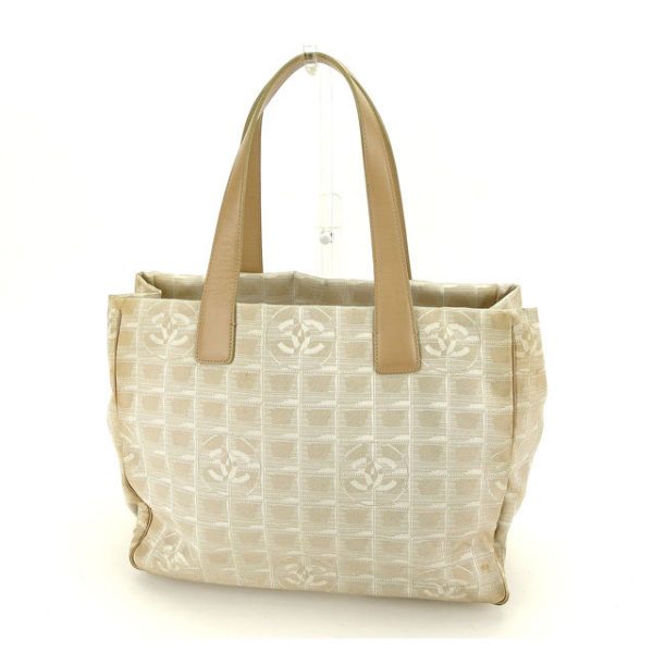 y4701 Chanel Tote Bag Nylon Beige