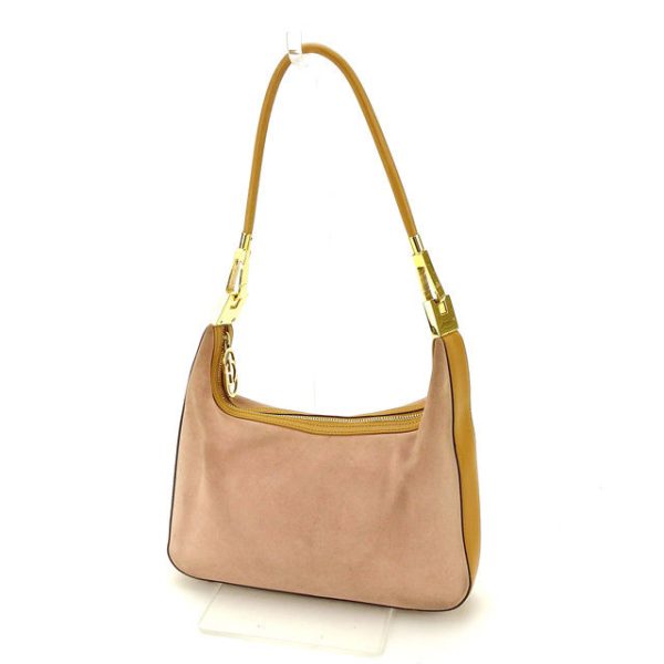 y4813 Gucci Shoulder Bag Pink Beige Gold