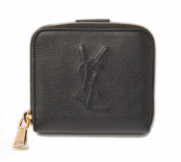 ysl 16 012 1 Saint Laurent Paris Trifold Wallet Monogram Black