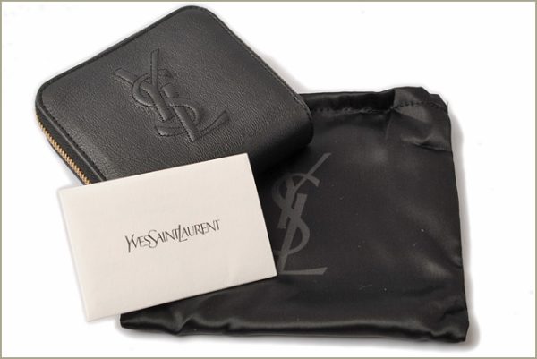 ysl 16 012 6 Saint Laurent Paris Trifold Wallet Monogram Black