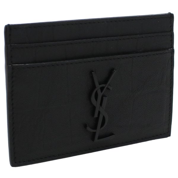 ysl485631011 1 Saint Laurent Card Case Black