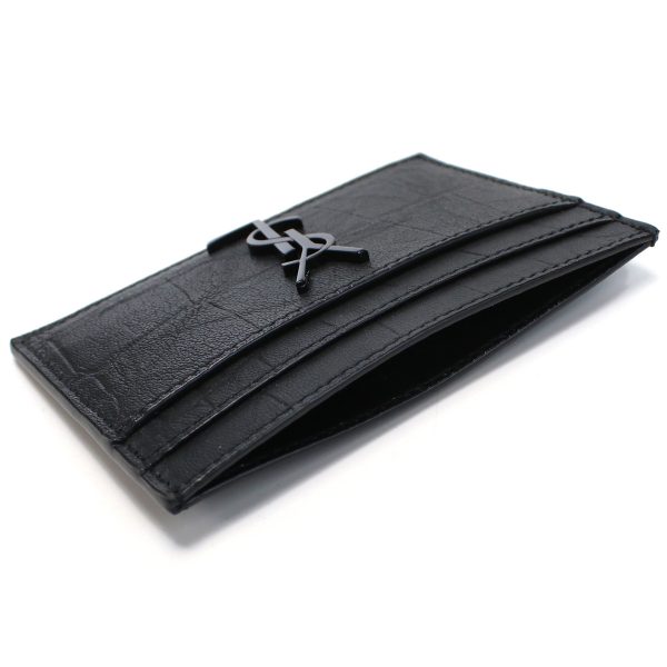 ysl485631011 3 Saint Laurent Card Case Black