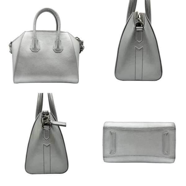 z0316 2 c Givenchy Handbag Shoulder Bag Antigona Leather Silver