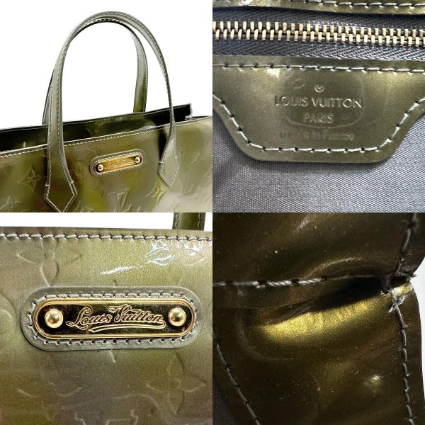 z1595 10 c Louis Vuitton Handbag Vernis PM Gris Art Deco