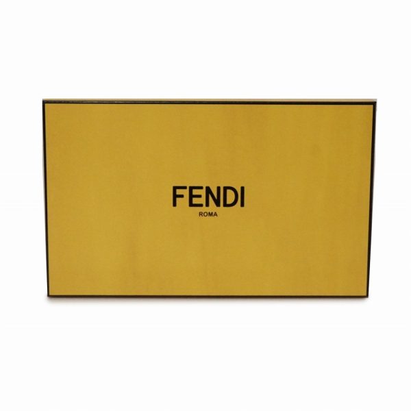 000000005525 6 Fendi Wallet Round Zipper Leather Long Wallet Black