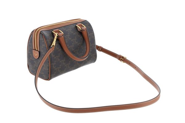 0501yo09 Celine Small Boston Cuir Triomphe Tan