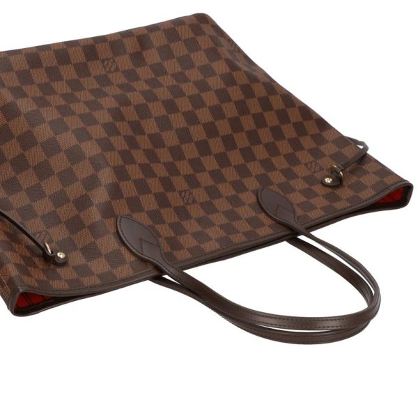 00554 3 Louis Vuitton Neverfull MM Damier Ebene Rouge