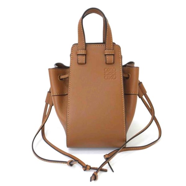 00915 1 Loewe Hammock Drawstring Mini Bag Brown