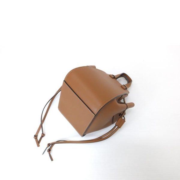 00915 3 Loewe Hammock Drawstring Mini Bag Brown