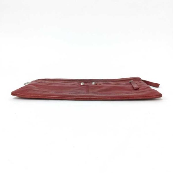 009193 2 Balenciaga Classic Clip M Clutch Bag Red