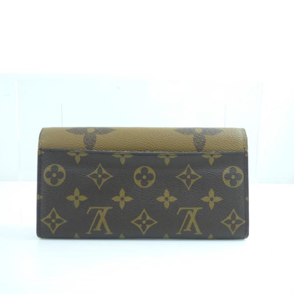 00996 2 Louis Vuitton Portefeuille Sara Monogram Giant Reverse Wallet Brown