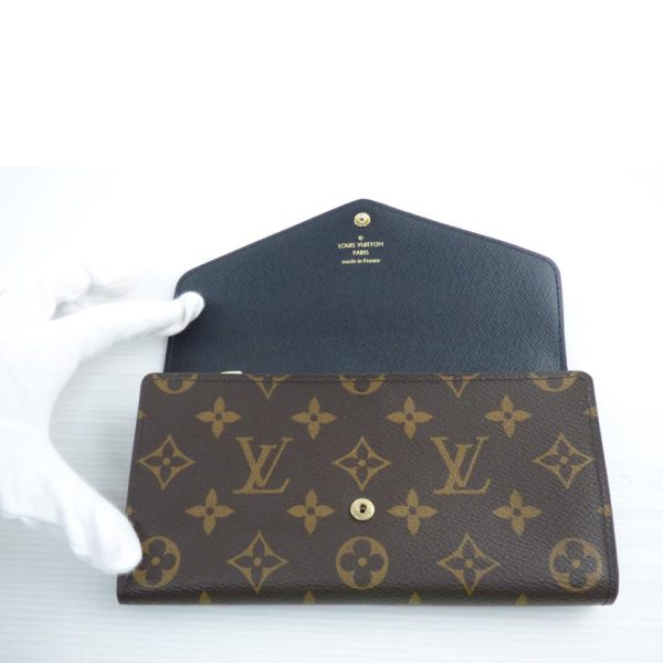 00996 4 Louis Vuitton Portefeuille Sara Monogram Giant Reverse Wallet Brown