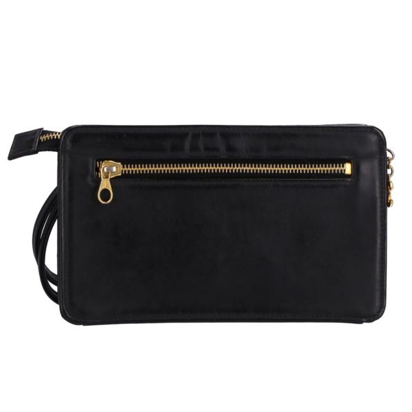 01070 2 Chanel Clutch Bag Black