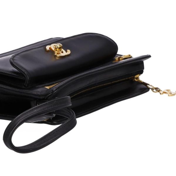 01070 4 Chanel Clutch Bag Black