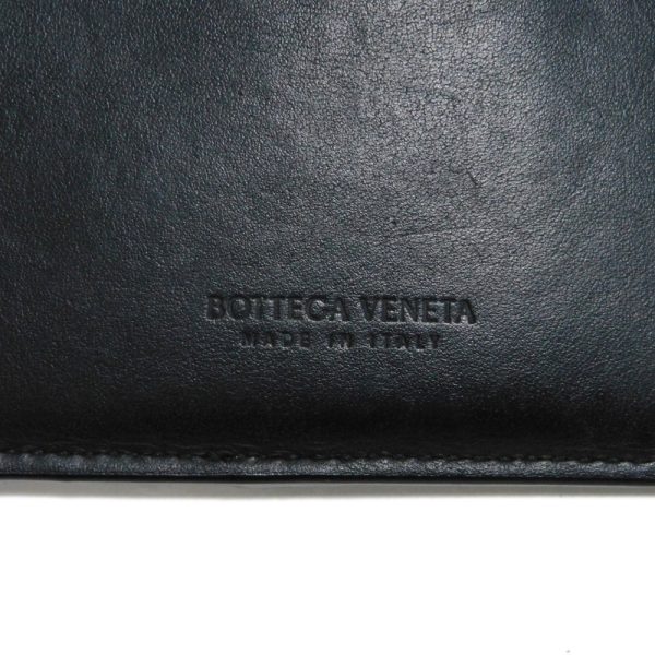 01078h 10 Bottega Veneta Coin Card Holder Intrecciato Leather Black