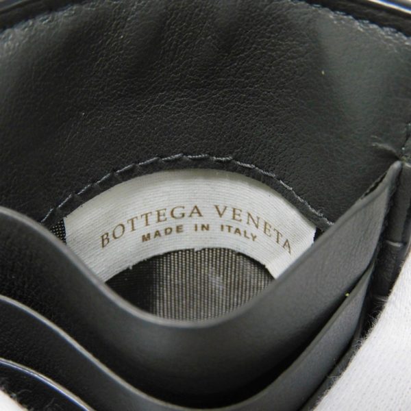 01078h 13 Bottega Veneta Coin Card Holder Intrecciato Leather Black