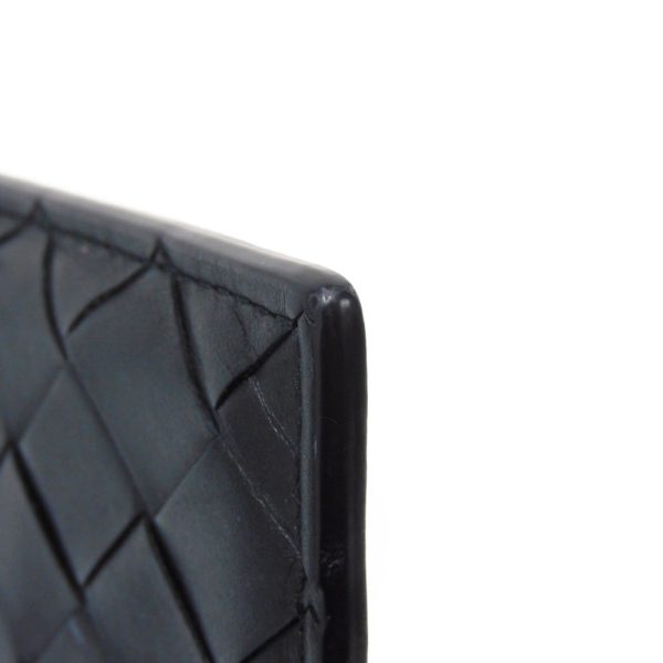 01078h 19 Bottega Veneta Coin Card Holder Intrecciato Leather Black