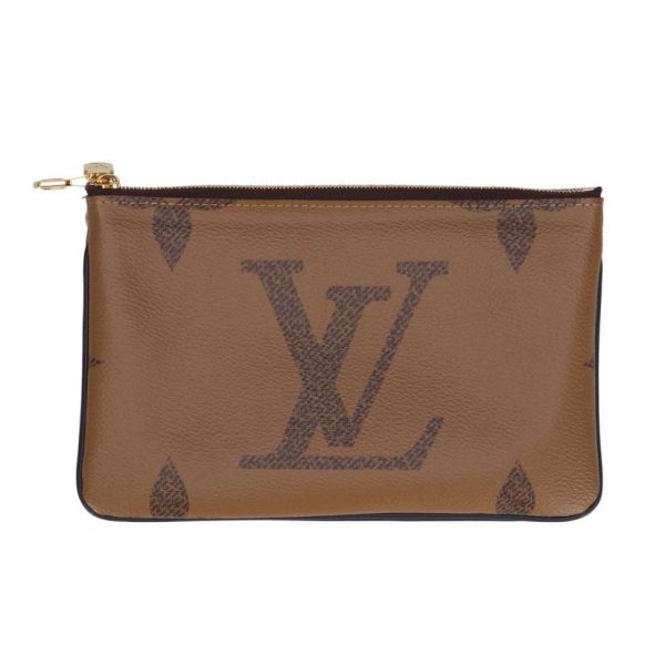 01156 2 Louis Vuitton Pochette Double Zip Monogram Giant Reverse