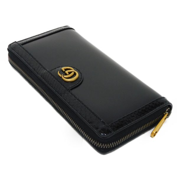 01159h 4 Gucci Offdia Zip Around Wallet Leather Black