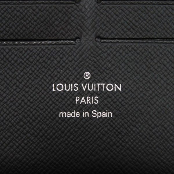 01391h 12 Louis Vuitton Zippy Organizer Long Wallet Leather Black