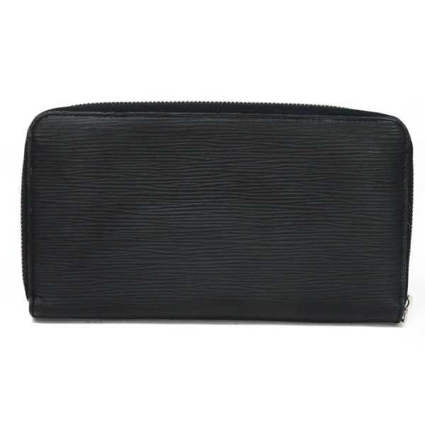 01391h 3 Louis Vuitton Zippy Organizer Long Wallet Leather Black