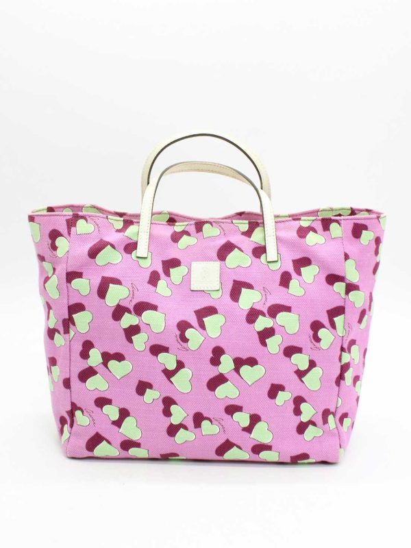 0189 Gucci Baby Heart Hunt Bag All Over Pattern Purple Light Green